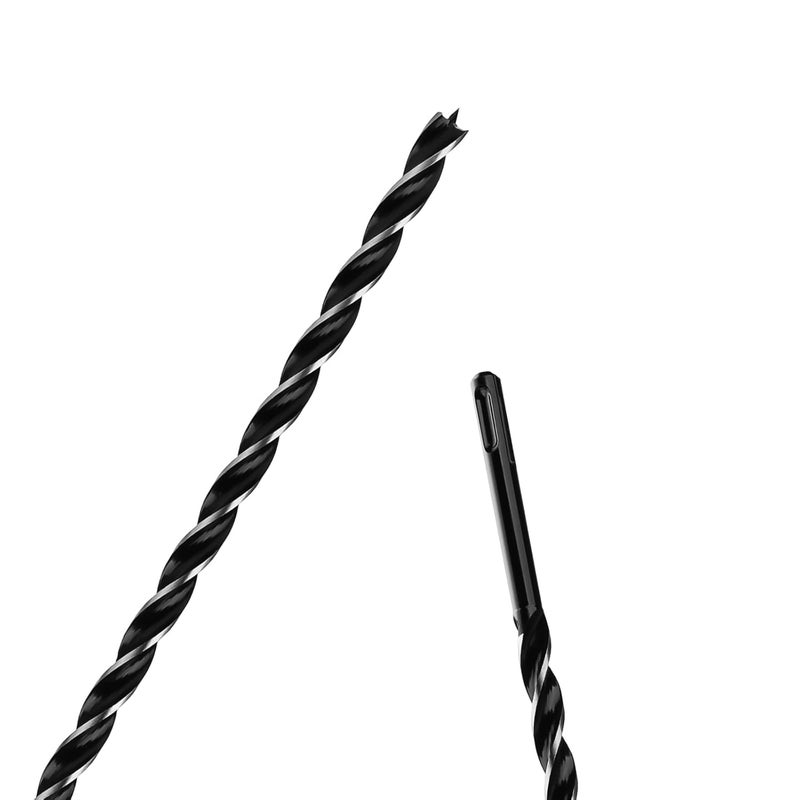 WOBLLMX 1/2" x 24" Auger Drill Bit with SDS Plus Shank for Wood,Tri Flute Ship Auger Long Drill Bit for Soft and Hard Wood,Tree Stump,Plastic,Drywall and Composite Materials - Image 1